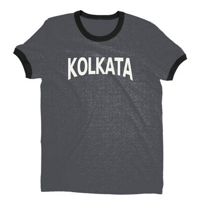 Kolkata Ringer Tee — Dark Heather