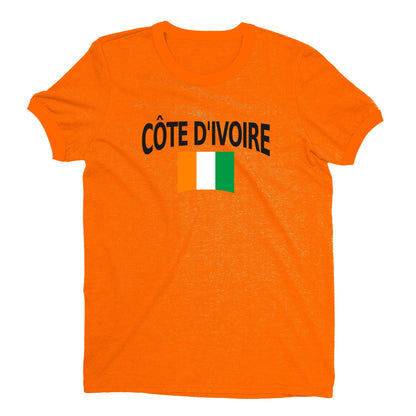 Ivory Coast World Cup Plain Tee Unisex T-Shirt -- NYC Factory - Orange