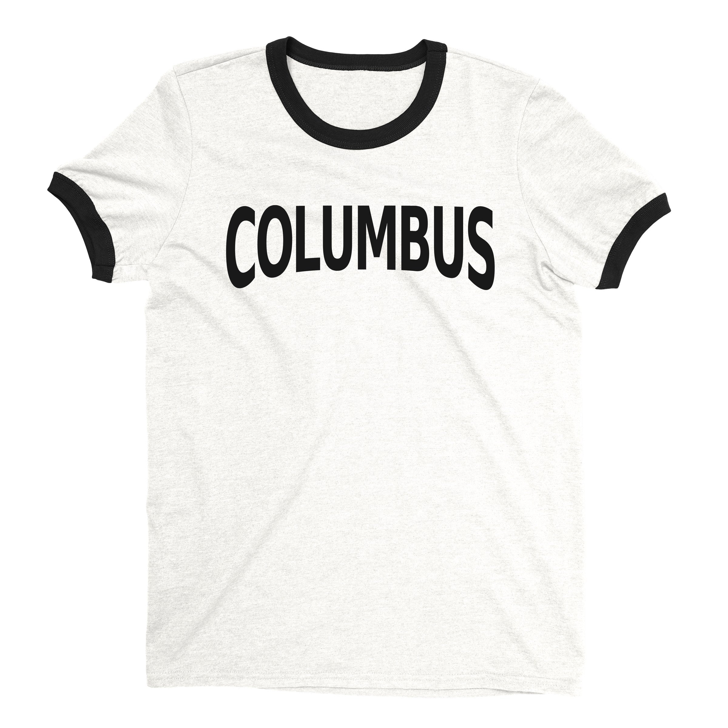 Columbus Ringer Tee — White
