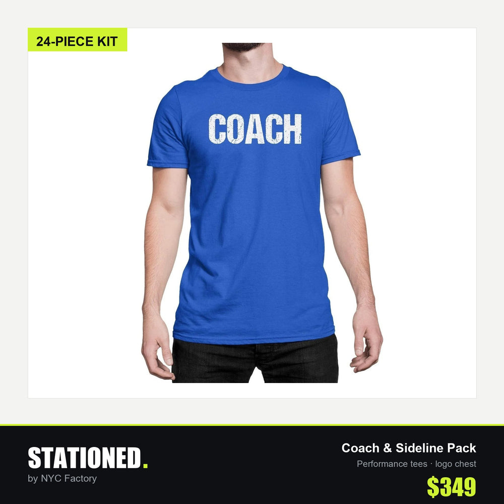 Coach & Sideline Pack — 24 Custom Printed Performance Tees
