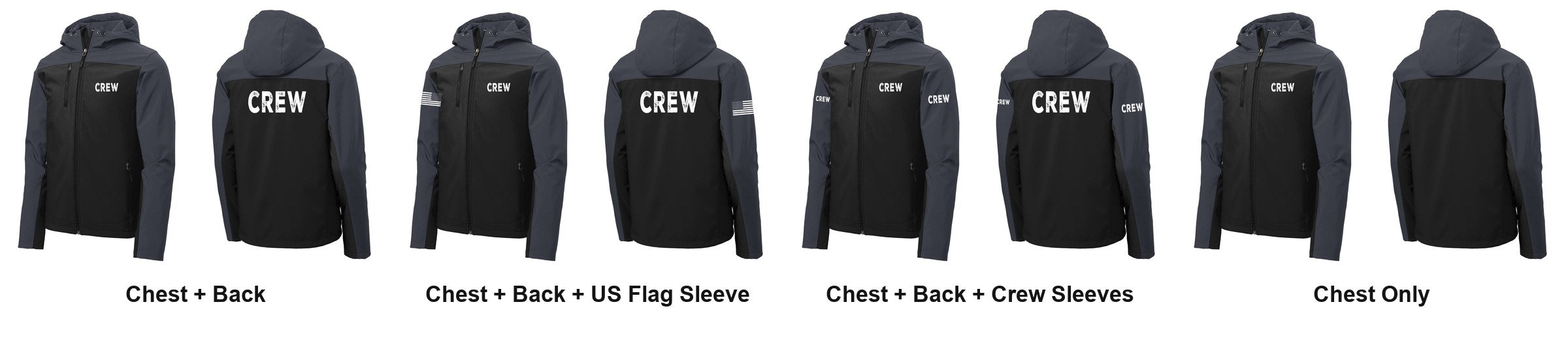 CREW t-shirt print layouts