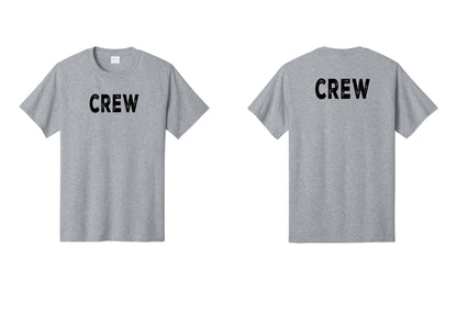 NYC Factory Crew T-Shirt for Event Staff & Production Teams (Rustic) - Front + Back - Athletic Heather