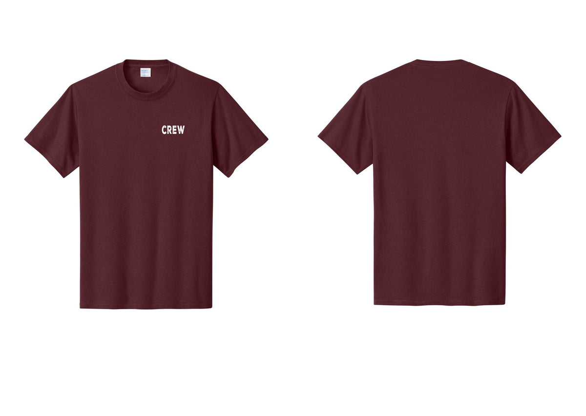 NYC Factory Crew T-Shirt for Event Staff & Production Teams (Rustic) - Chest Only - Athletic Maroon