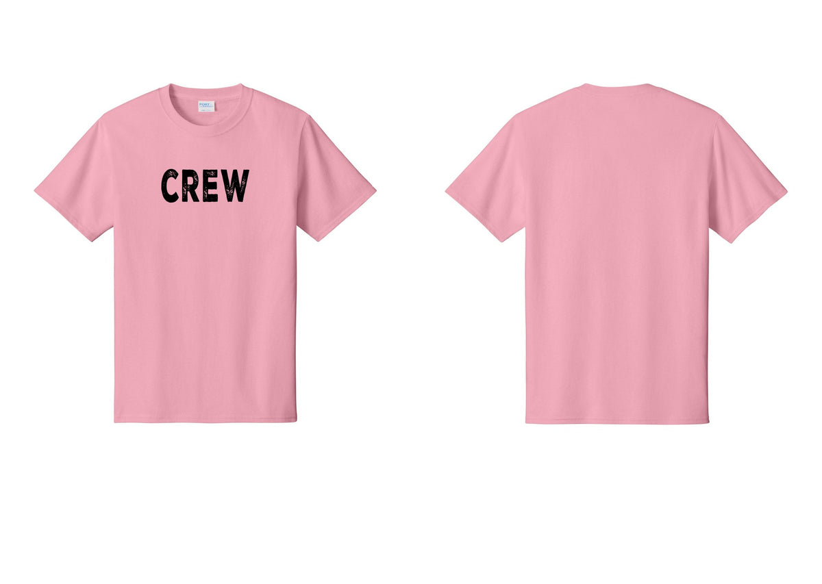NYC Factory Crew T-Shirt for Event Staff & Production Teams (Rustic) - Front Only - Candy Pink