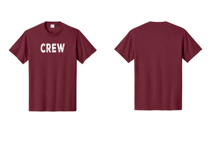 NYC Factory Crew T-Shirt, Rustic Lettering - Front Only - Cardinal