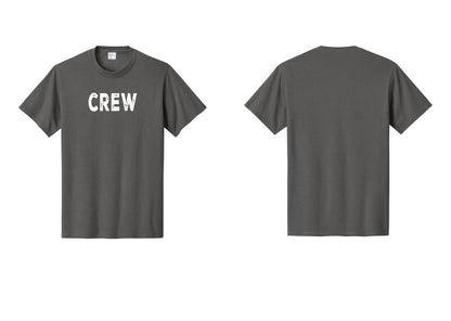 NYC Factory Crew T-Shirt for Event Staff & Production Teams (Rustic) - Front Only - Charcoal