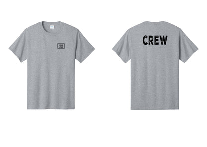 NYC Factory Custom Work Crew Uniform Tee with Your Logo (Rustic) - Your Logo + Back - Athletic Heather