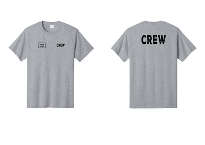 NYC Factory Custom Work Crew Uniform Tee with Your Logo (Rustic) - CREW + Your Logo + Back - Athletic Heather