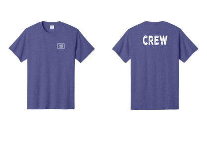 NYC Factory Custom Work Crew Uniform Tee with Your Logo (Rustic) - Your Logo + Back - Heather Purple