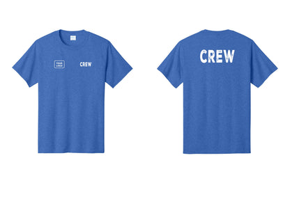 NYC Factory Custom Work Crew Uniform Tee with Your Logo (Rustic) - CREW + Your Logo + Back - Heather Royal