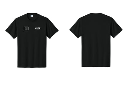 NYC Factory Custom Work Crew Uniform Tee with Your Logo (Rustic) - CREW + Your Logo - Black