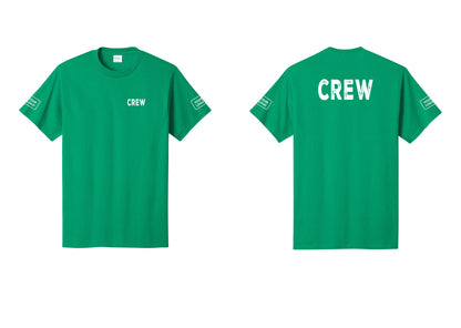 NYC Factory Custom Work Crew Uniform Tee with Your Logo (Rustic) - Chest + Back + Your Logo Sleeves - Kelly