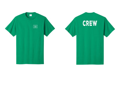 NYC Factory Custom Work Crew Uniform Tee with Your Logo (Rustic) - Your Logo + Back - Kelly