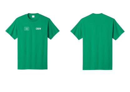 NYC Factory Custom Work Crew Uniform Tee with Your Logo (Rustic) - CREW + Your Logo - Kelly
