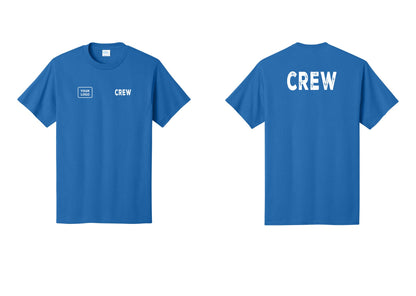 NYC Factory Custom Work Crew Uniform Tee with Your Logo (Rustic) - CREW + Your Logo + Back - Royal