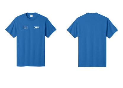 NYC Factory Custom Work Crew Uniform Tee with Your Logo (Rustic) - CREW + Your Logo - Royal
