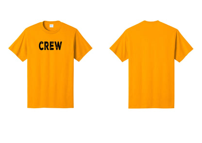 NYC Factory Crew T-Shirt, Rustic Lettering - Front Only - Gold