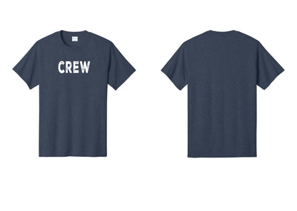 NYC Factory Crew T-Shirt for Event Staff & Production Teams (Rustic) - Front Only - Heather Navy