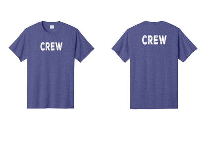 NYC Factory Crew T-Shirt for Event Staff & Production Teams (Rustic) - Front + Back - Heather Purple