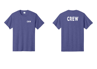 NYC Factory Crew T-Shirt, Rustic Lettering - Chest + Back - Heather Purple