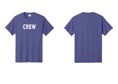 NYC Factory Crew T-Shirt for Event Staff & Production Teams (Rustic) - Front Only - Heather Purple