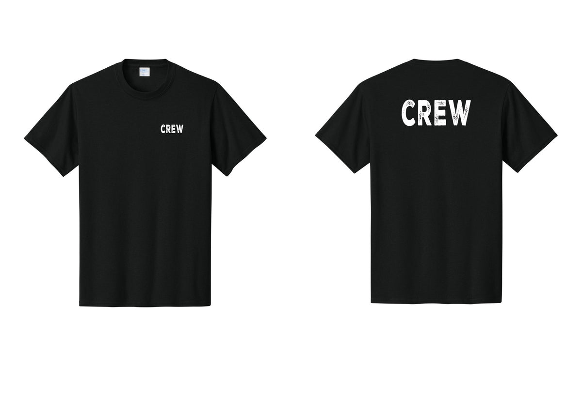 NYC Factory Crew T-Shirt for Event Staff & Production Teams (Rustic) - Chest + Back - Black