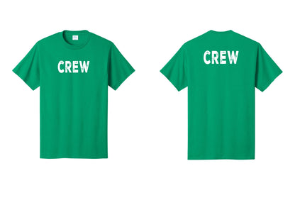 NYC Factory Crew T-Shirt for Event Staff & Production Teams (Rustic) - Front + Back - Kelly