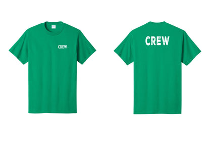 NYC Factory Crew T-Shirt, Rustic Lettering - Chest + Back - Kelly