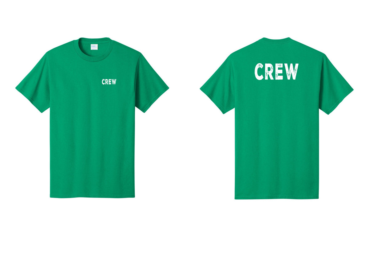 NYC Factory Crew T-Shirt for Event Staff & Production Teams (Rustic) - Chest + Back - Kelly