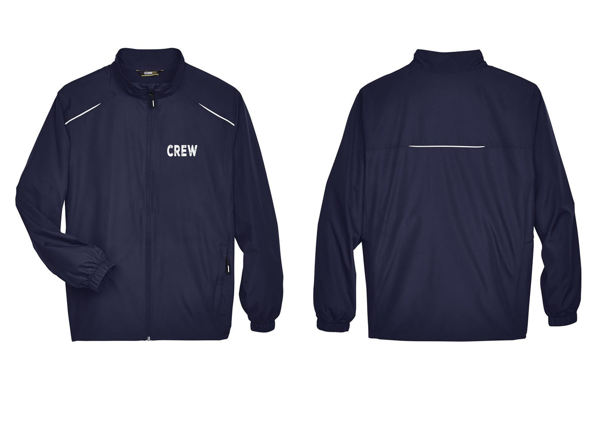 NYC Factory Crew Reflective Lightweight Jacket for Event Staff & Production Teams (Rustic) - Chest Only - Classic Navy