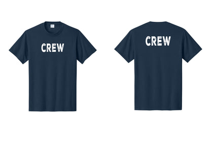 NYC Factory Crew T-Shirt for Event Staff & Production Teams (Rustic) - Front + Back - Navy