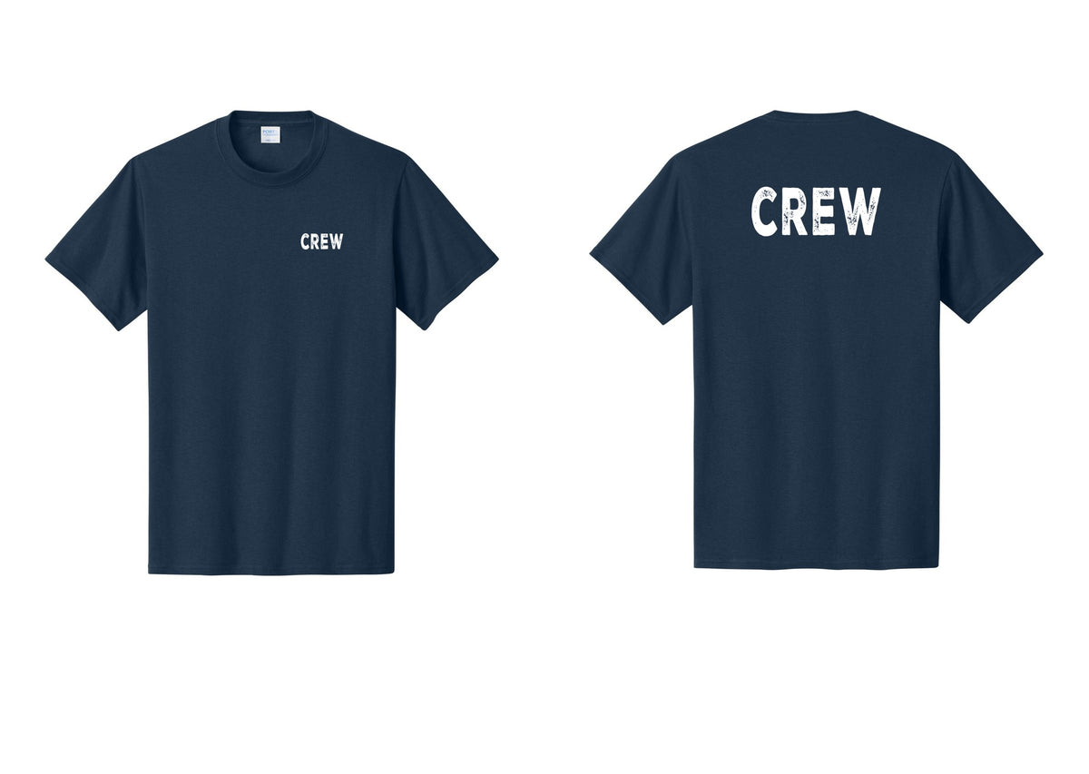 NYC Factory Crew T-Shirt for Event Staff & Production Teams (Rustic) - Chest + Back - Navy