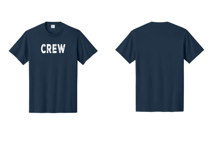NYC Factory Crew T-Shirt, Rustic Lettering - Front Only - Navy