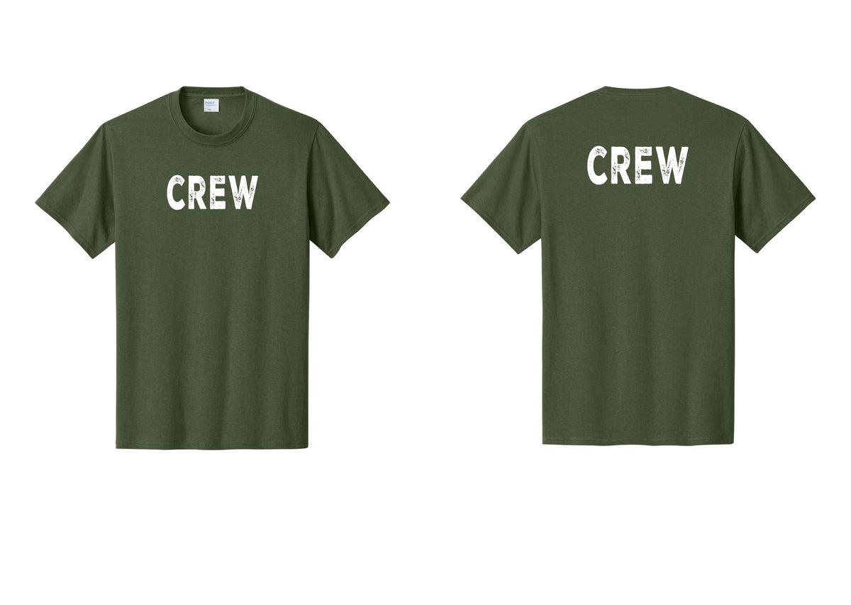 NYC Factory Crew T-Shirt for Event Staff & Production Teams (Rustic) - Front + Back - Olive