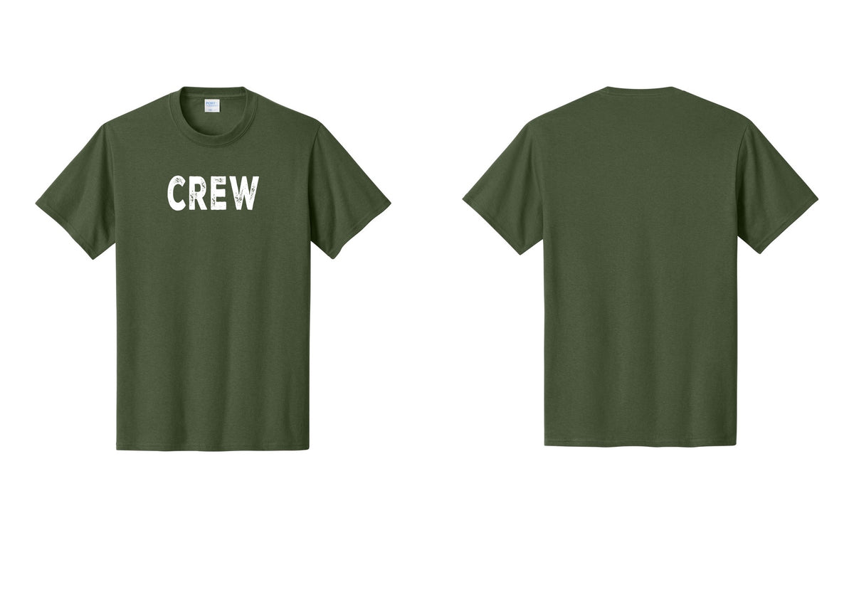 NYC Factory Crew T-Shirt for Event Staff & Production Teams (Rustic) - Front Only - Olive