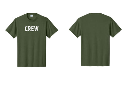 NYC Factory Crew T-Shirt for Event Staff & Production Teams (Rustic) - Front Only - Olive