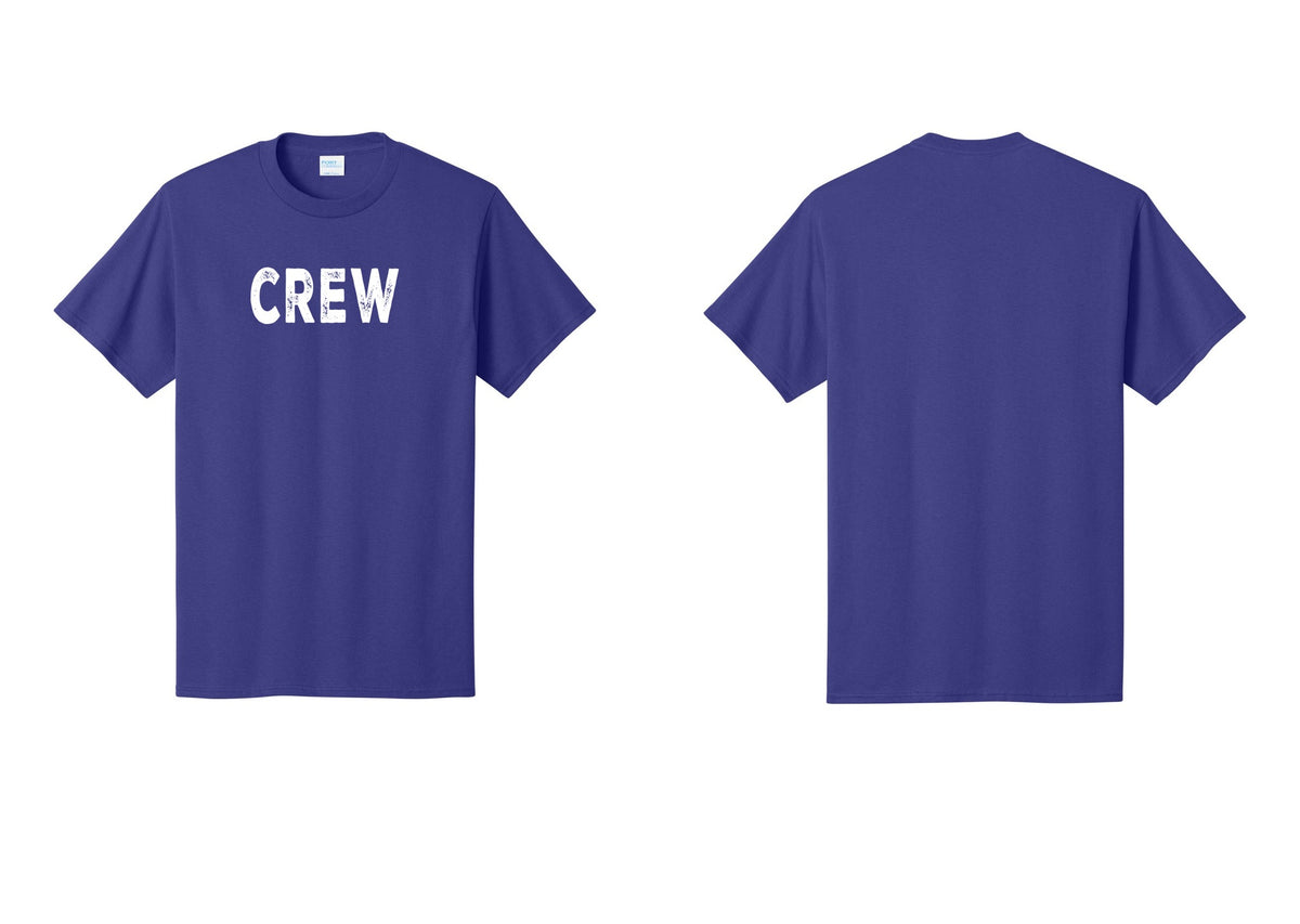 NYC Factory Crew T-Shirt, Rustic Lettering - Front Only - Purple