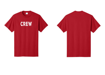NYC Factory Crew T-Shirt for Event Staff & Production Teams (Rustic) - Front Only - Red