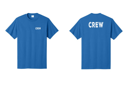 NYC Factory Crew T-Shirt, Rustic Lettering - Chest + Back - Royal