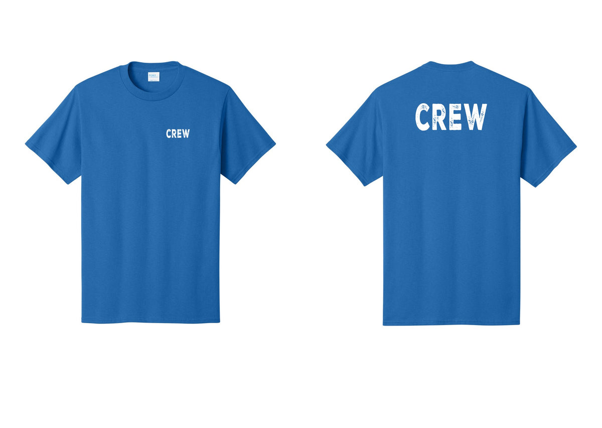NYC Factory Crew T-Shirt for Event Staff & Production Teams (Rustic) - Chest + Back - Royal