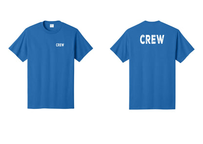 NYC Factory Crew T-Shirt for Event Staff & Production Teams (Rustic) - Chest + Back - Royal