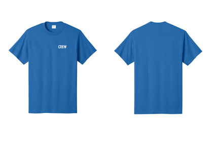 NYC Factory Crew T-Shirt for Event Staff & Production Teams (Rustic) - Chest Only - Royal