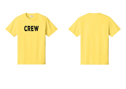NYC Factory Crew T-Shirt, Rustic Lettering - Front Only - Yellow