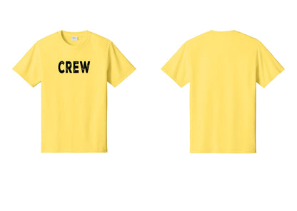 NYC Factory Crew T-Shirt for Event Staff & Production Teams (Rustic) - Front Only - Yellow