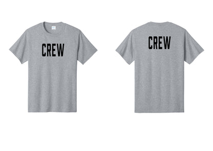 NYC Factory Crew T-Shirt, Condensed Lettering - Front + Back - Athletic Heather