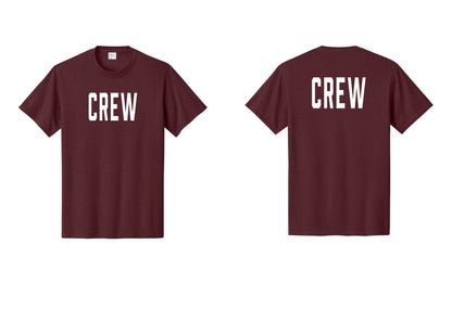 NYC Factory Crew T-Shirt for Event Staff & Production Teams (Classic) - Front + Back - Athletic Maroon