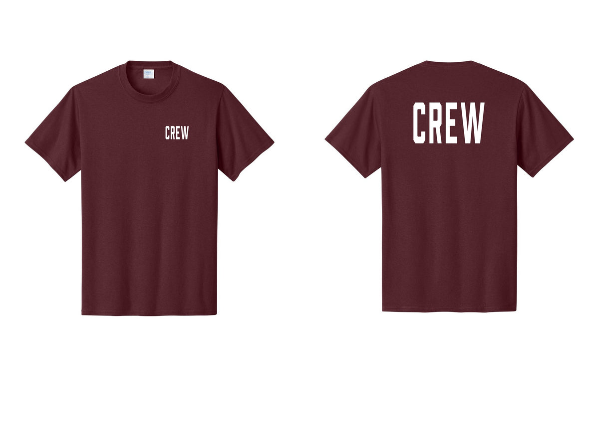 NYC Factory Crew T-Shirt for Event Staff & Production Teams (Classic) - Chest + Back - Athletic Maroon