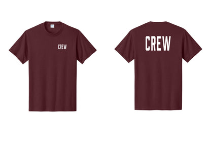 NYC Factory Crew T-Shirt for Event Staff & Production Teams (Classic) - Chest + Back - Athletic Maroon