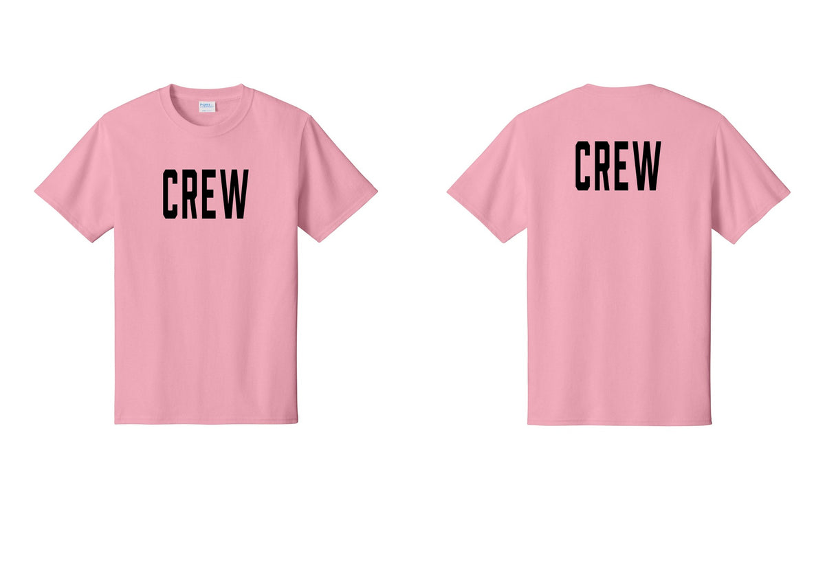 NYC Factory Crew T-Shirt, Condensed Lettering - Front + Back - Candy Pink