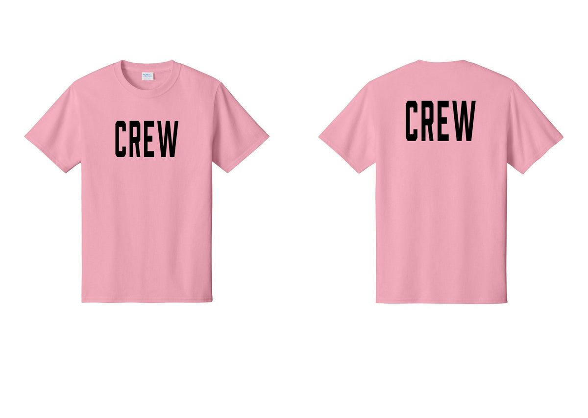 NYC Factory Crew T-Shirt for Event Staff & Production Teams (Classic) - Front + Back - Candy Pink